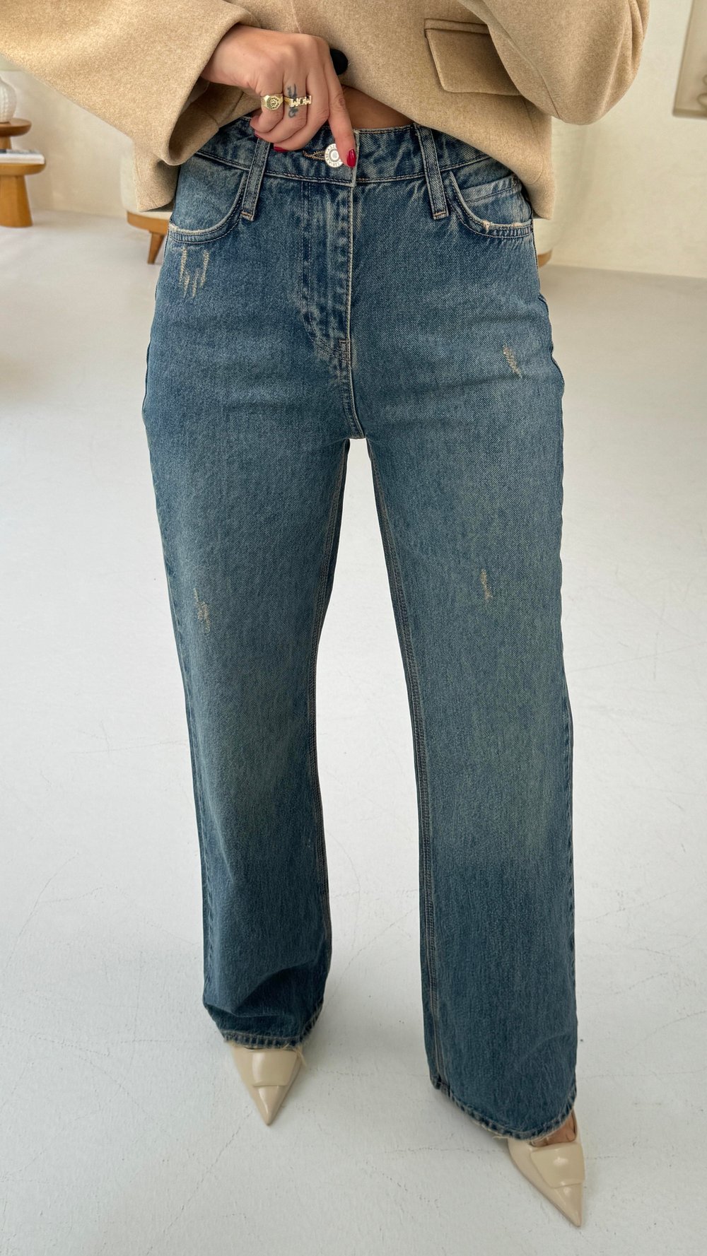 Yıkamalı Bootcut Jean(1909-1)