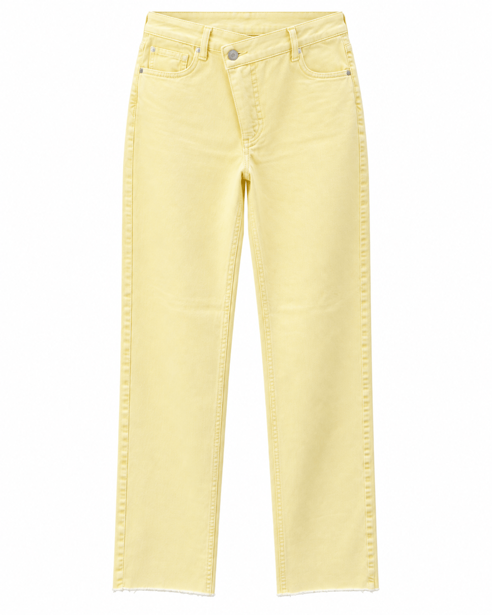 Nişantaşı Butik BEL DETAY LİME SARI STRAİGHT FİT JEAN