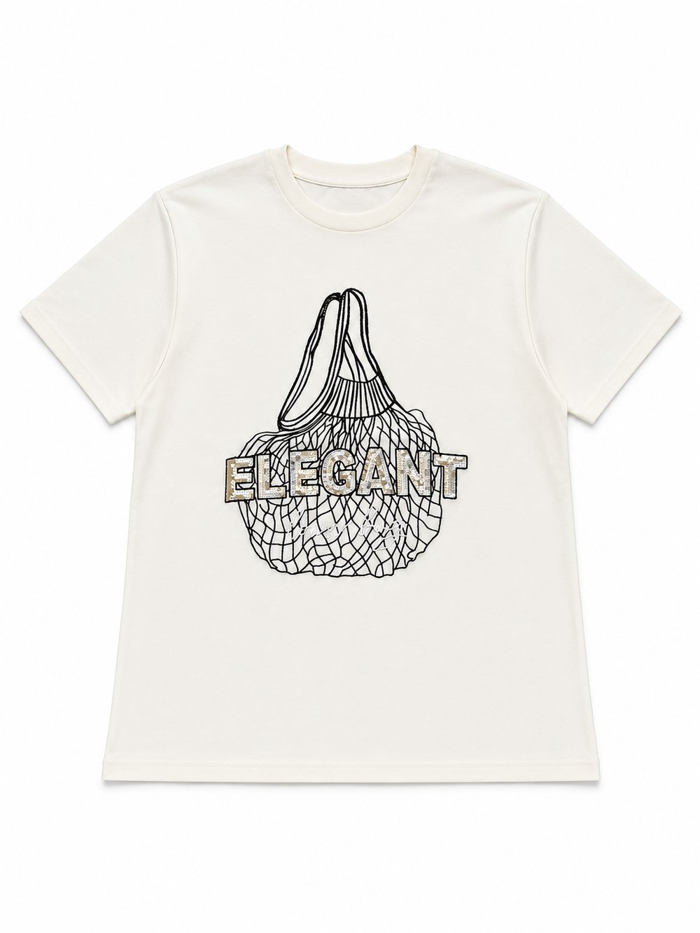 Nişantaşı Butik ELEGANT PUL VE NAKIŞ DETAY TSHİRT