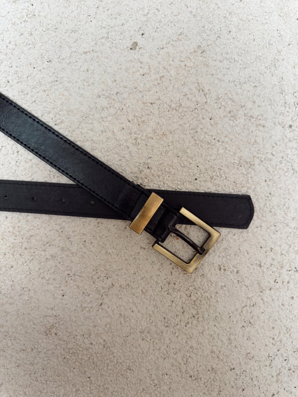 Nişantaşı Butik ESKİTME KARE TOKA SİYAH KEMER