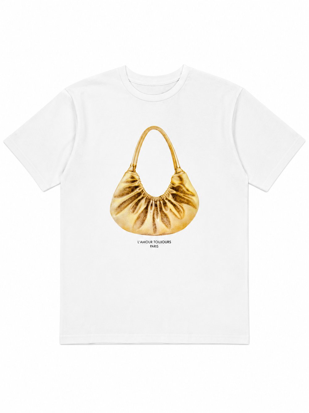 Nişantaşı Butik GOLD ÇANTA BASKILI TSHİRT