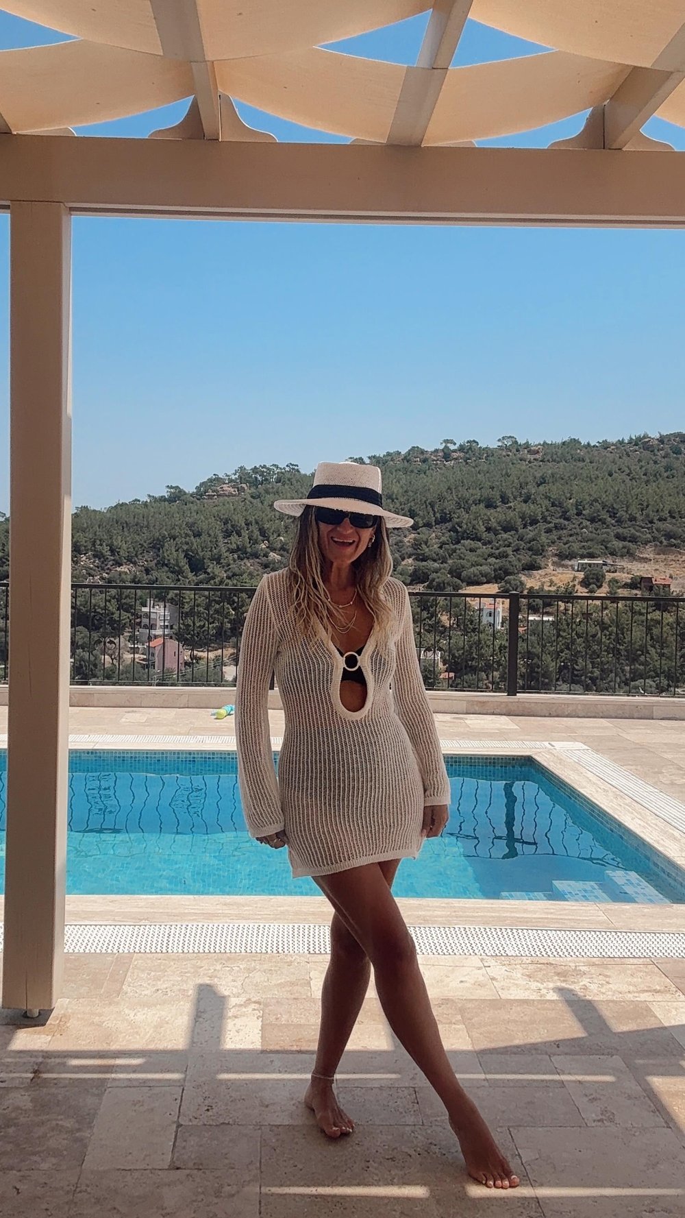 Nişantaşı Butik HALKA DETAY FİLE ELBİSE EKRU