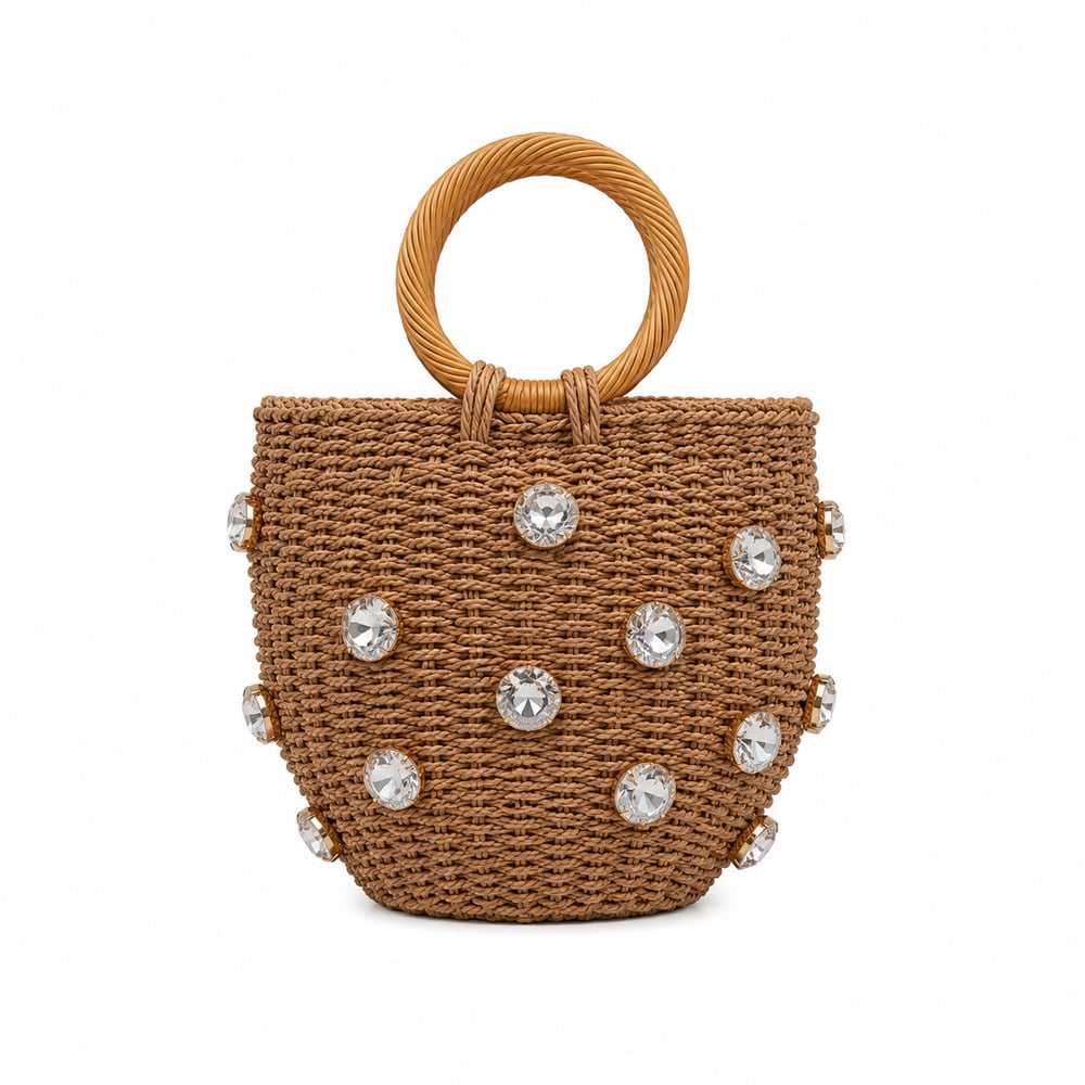 Nişantaşı Butik İRİ TAŞ ÇANTA BRONZ