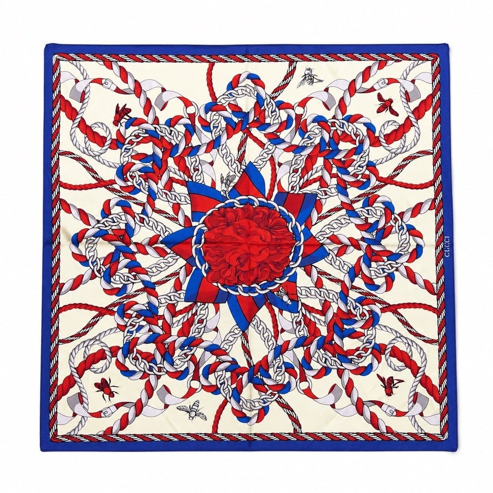 Nişantaşı Butik KIRMIZI MARİNE DESEN FULAR
