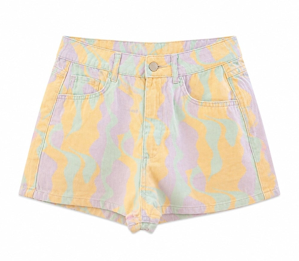 Nişantaşı Butik PASTEL RENK GEÇİŞ DENİM ŞORT