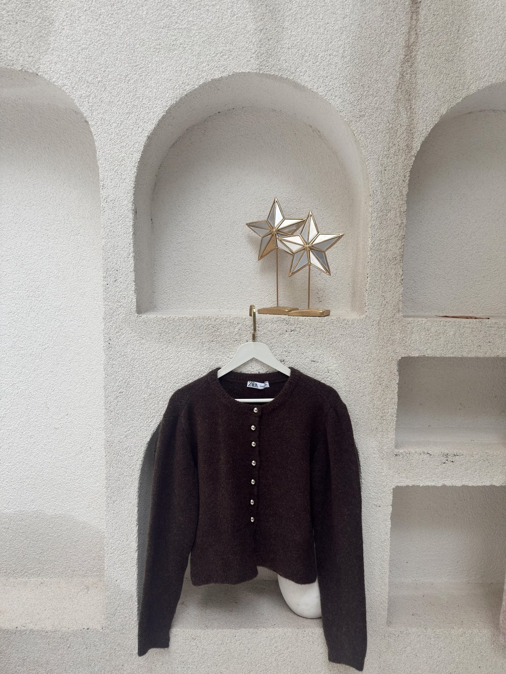 Nişantaşı Butik SİLVER DÜĞME YUMOS HIRKA ACI KAHVE