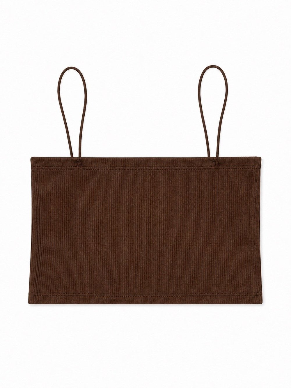 Nişantaşı Butik SPAGETTİ ASKI BASİC CROP KAHVE