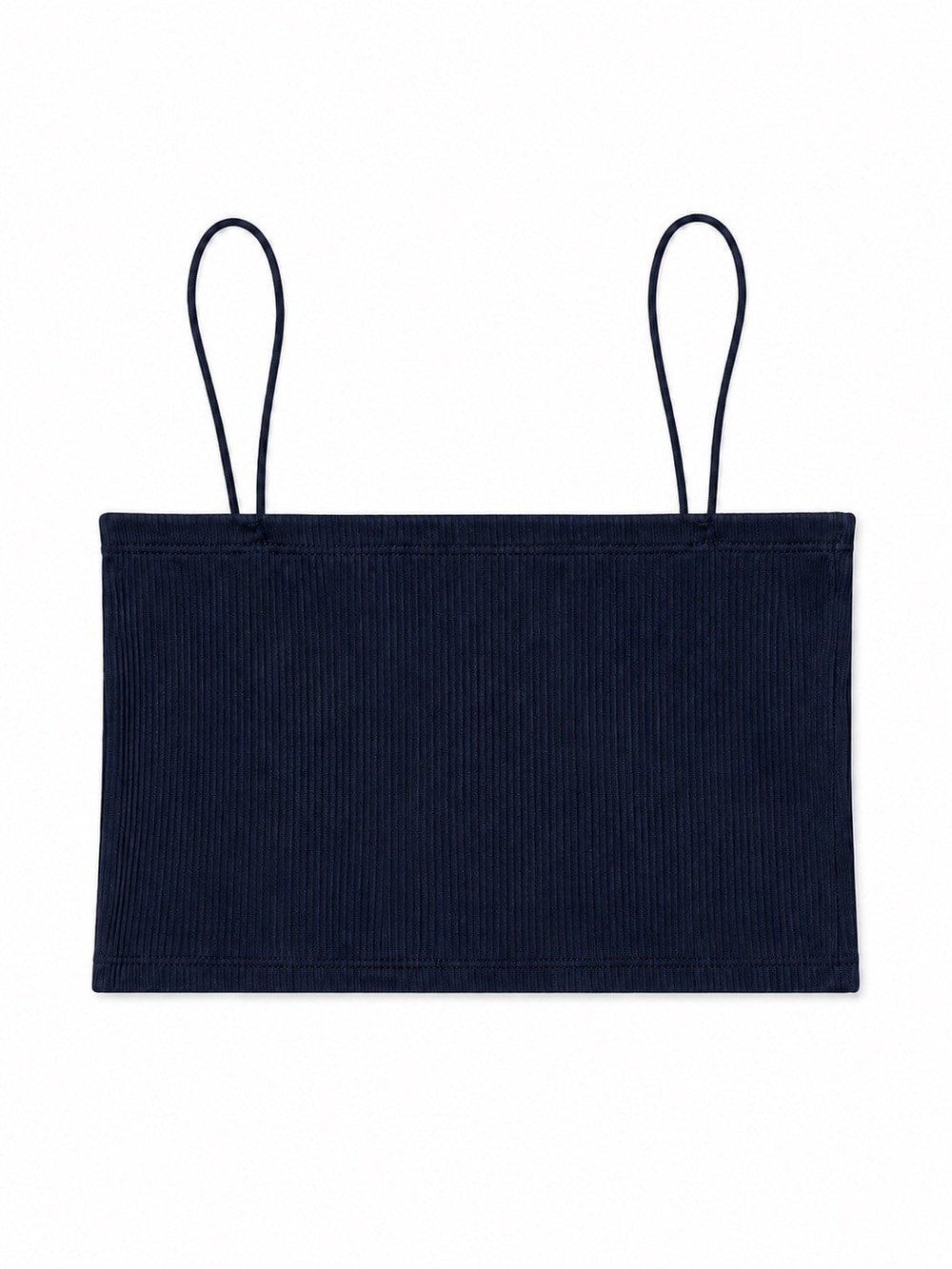 Nişantaşı Butik SPAGETTİ ASKI BASİC CROP LACİVERT