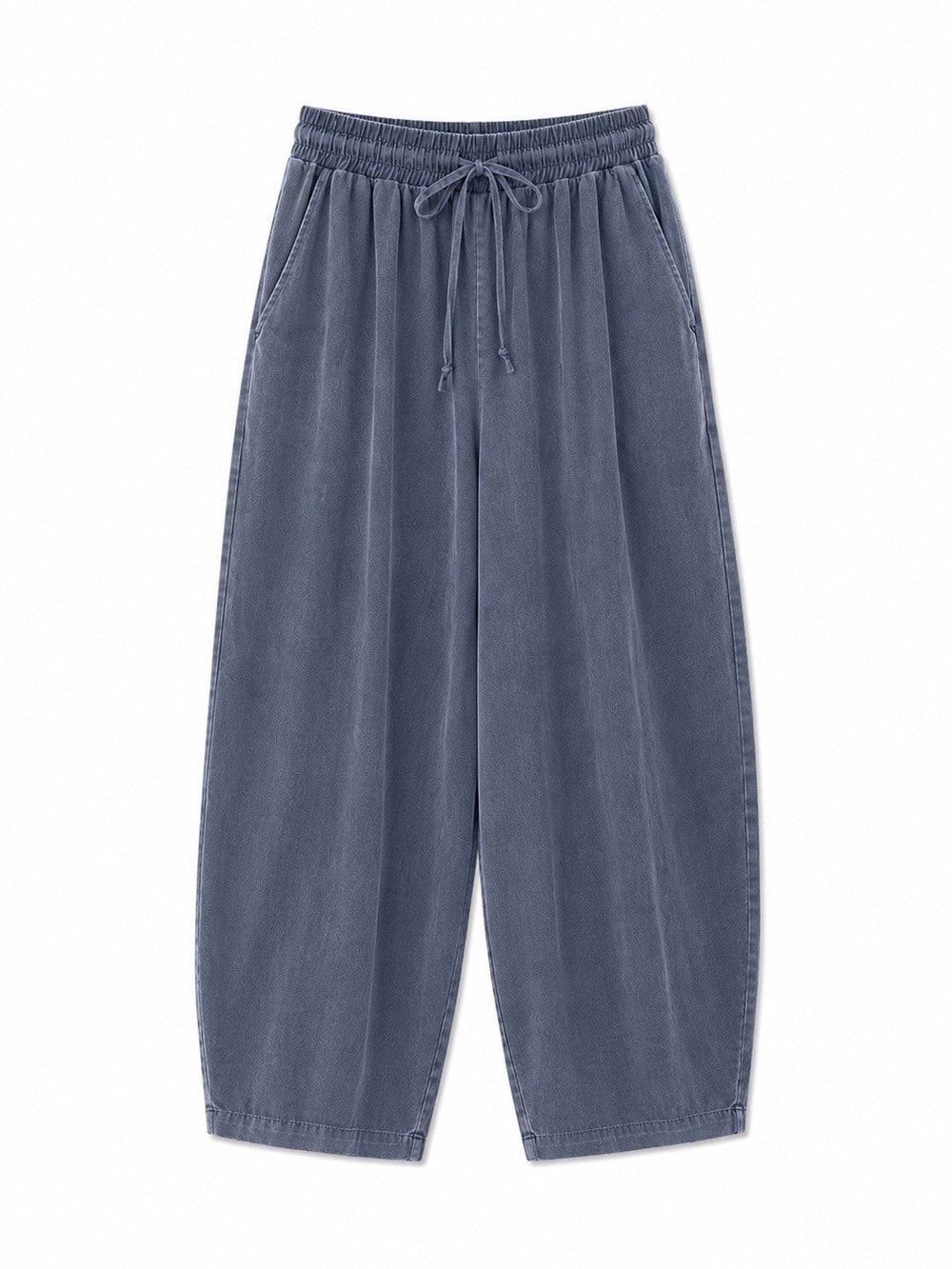 Nişantaşı Butik YIKAMALI TENSEL BALON JOGGER PANTOLON İNDİGO