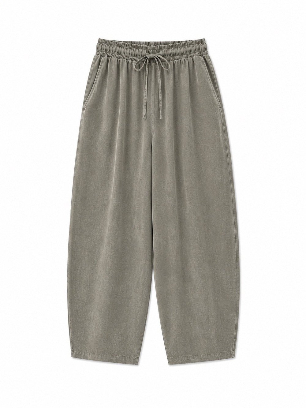 Nişantaşı Butik YIKAMALI TENSEL BALON JOGGER PANTOLON HAKİ