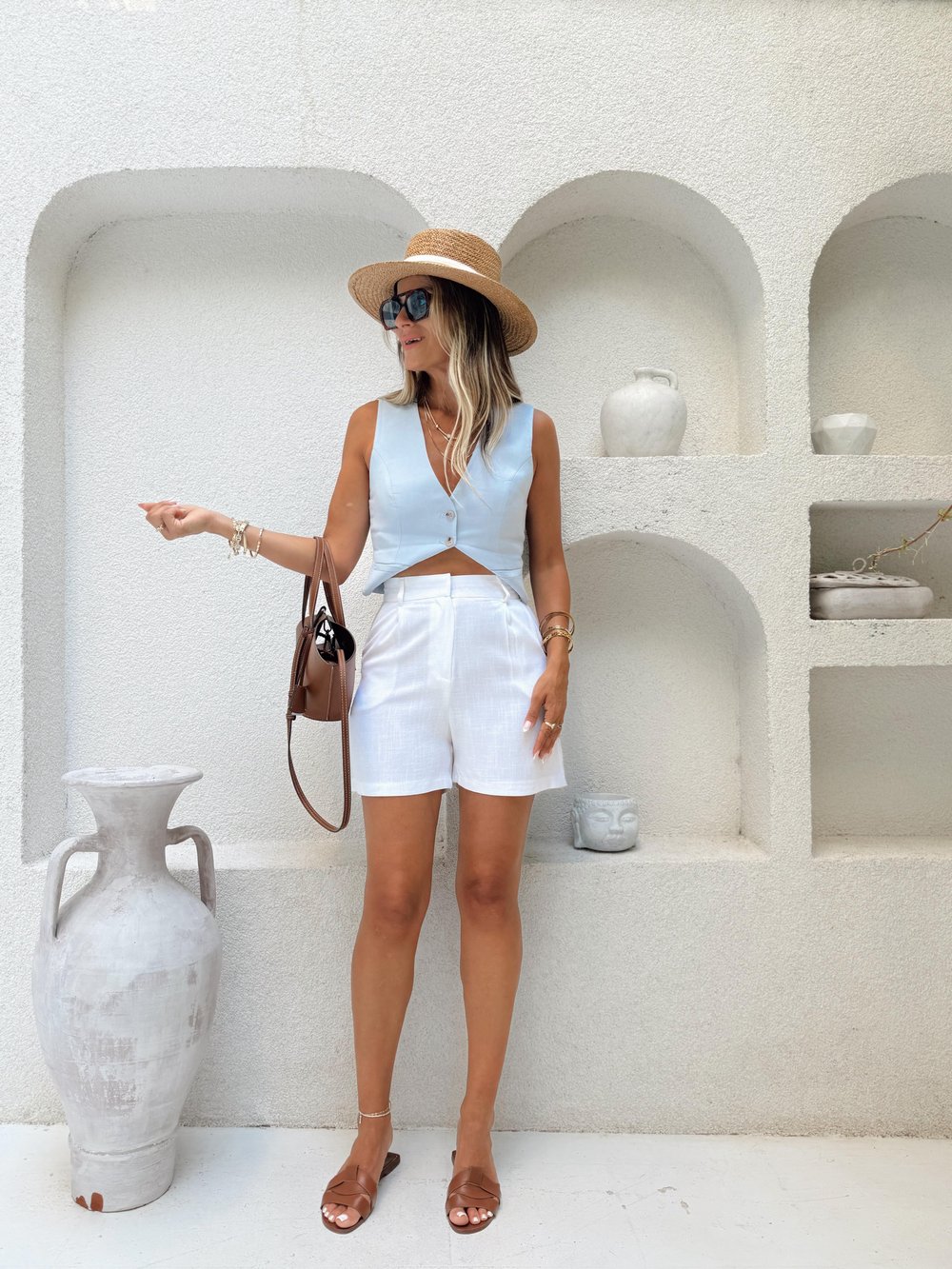 Nişantaşı Butik YÜKSEK BEL TİRİL SORT BEYAZ
