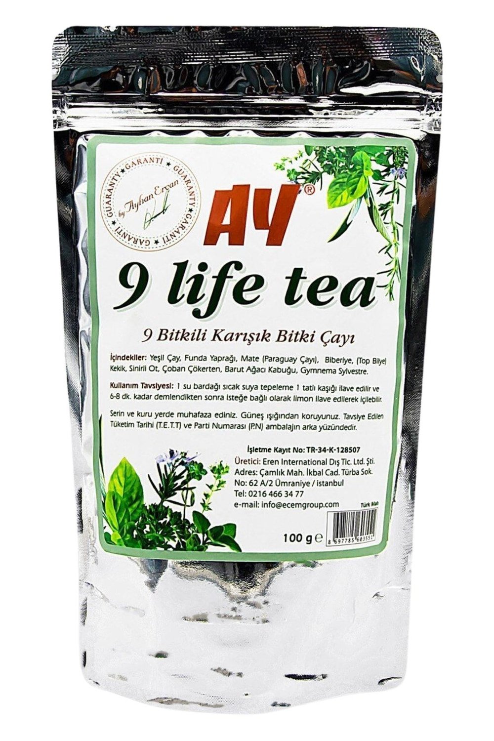 9 Life Tea 9 Bitkili Karışık Bitki Çayı 100 G
