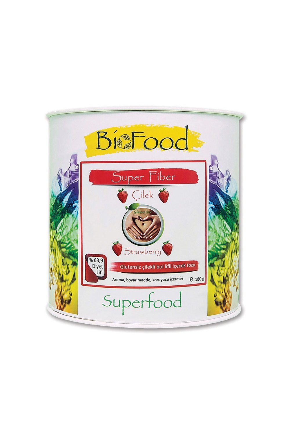 BIOFOOD Süper Fiber Çilek ( Strawberry ) 180 g