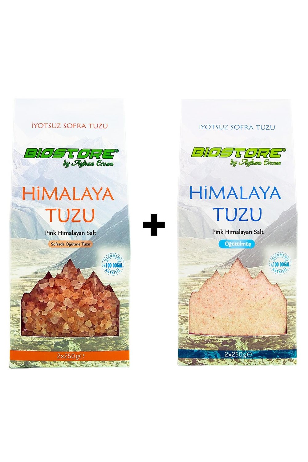 BioStore Öğütülmüş Himalaya Tuzu 500 G+BioStore Sofrada Öğütme Himalaya Tuzu 500 G