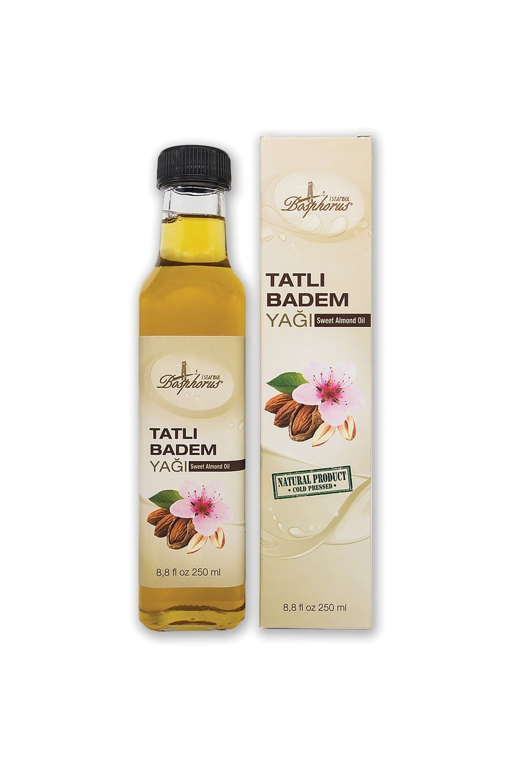 BOSPHORUS Tatlı Badem Yağı Soğuk Sıkım 250 ml