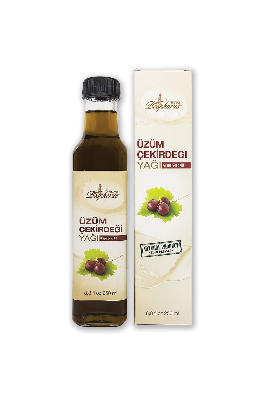 BOSPHORUS Üzüm Çekirdeği Yağı Soğuk Sıkım 250 ml