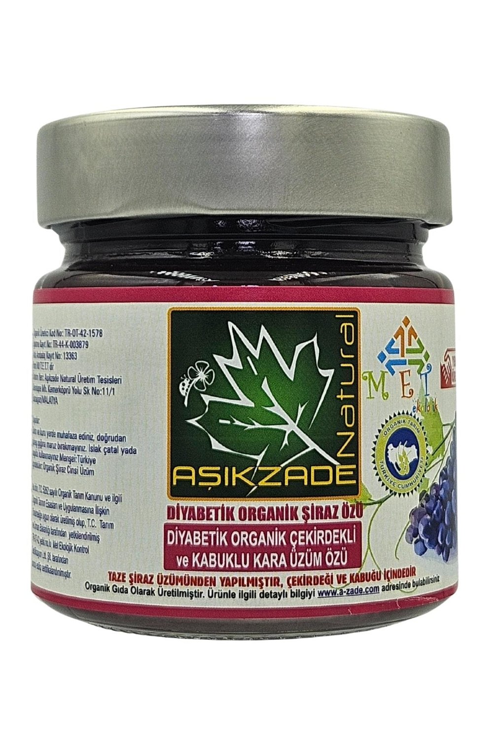 Organik Diyabetik Şiraz Özü 255 Ml