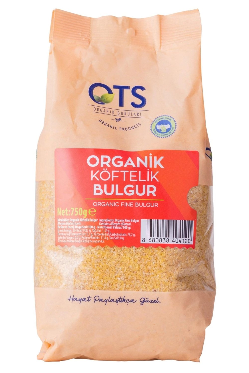 Organik Köftelik Bulgur 750 G