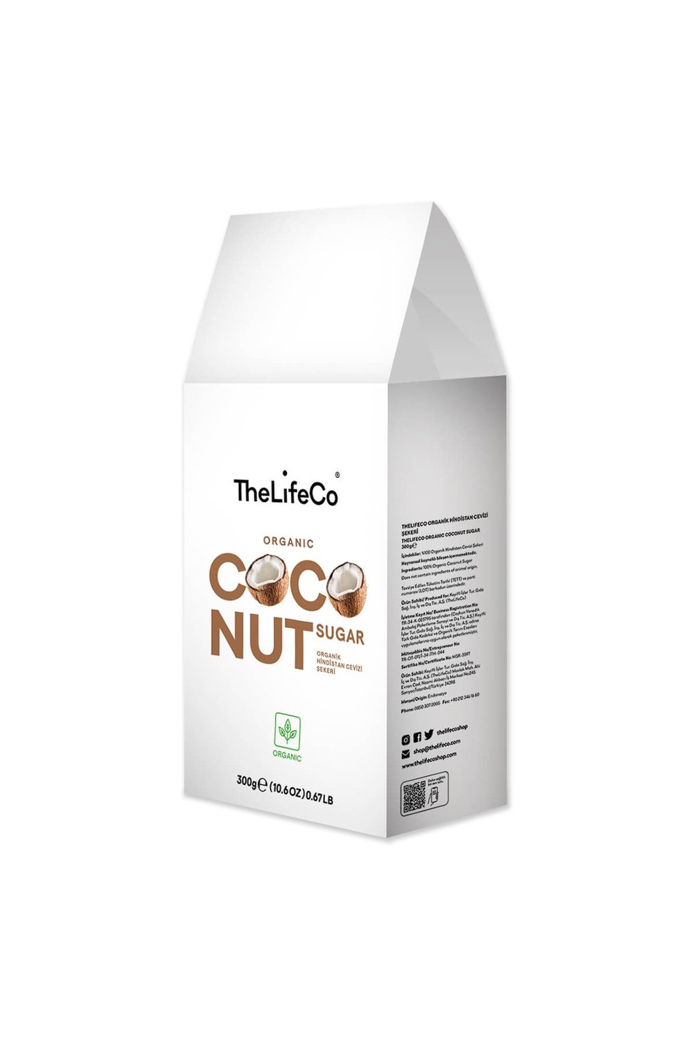 THE LIFECO Organik Hindistan Cevizi Şekeri 300 g