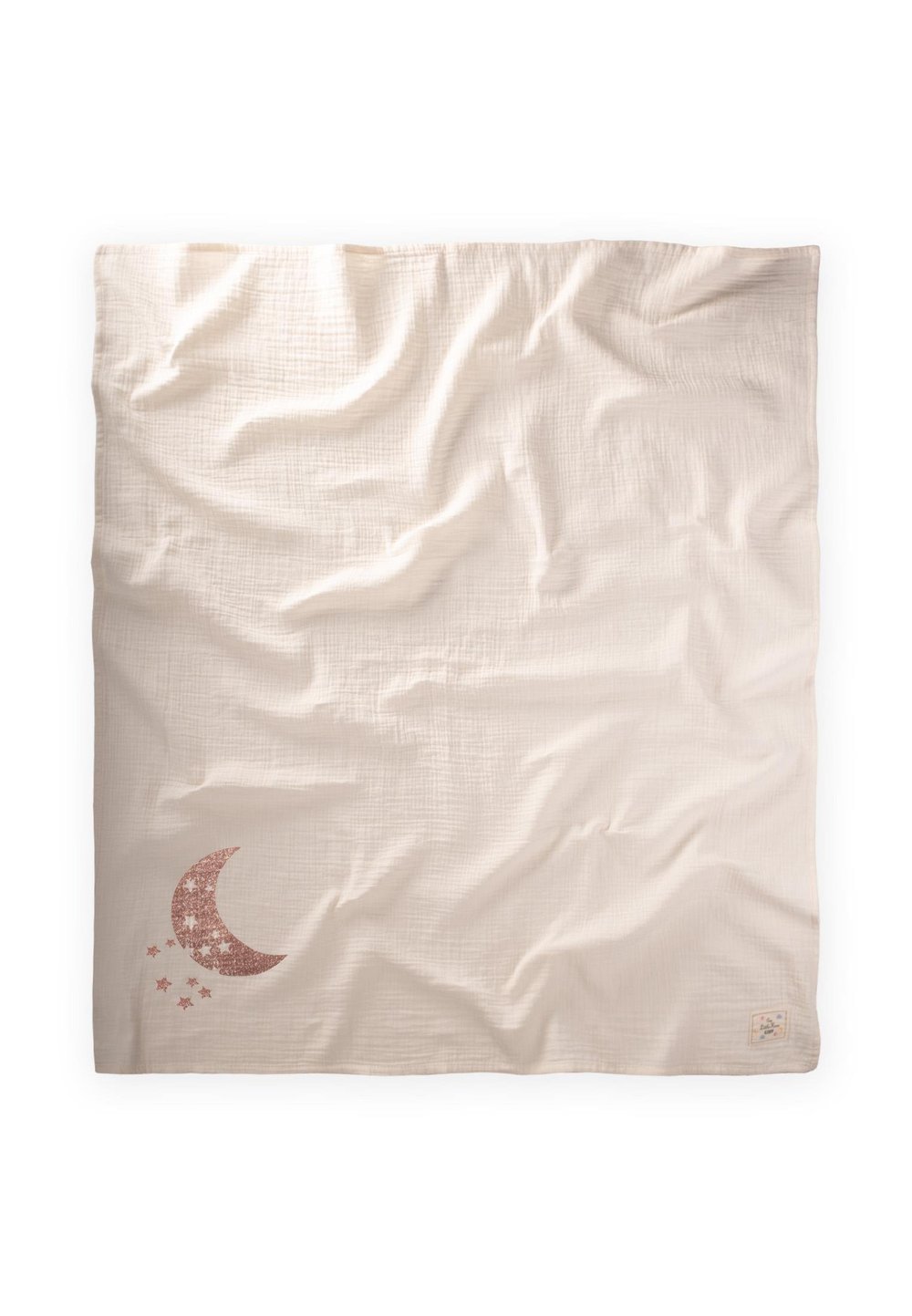 Ay Baskılı Naturel Battaniye 90X100 Cm Bakır Baskılı