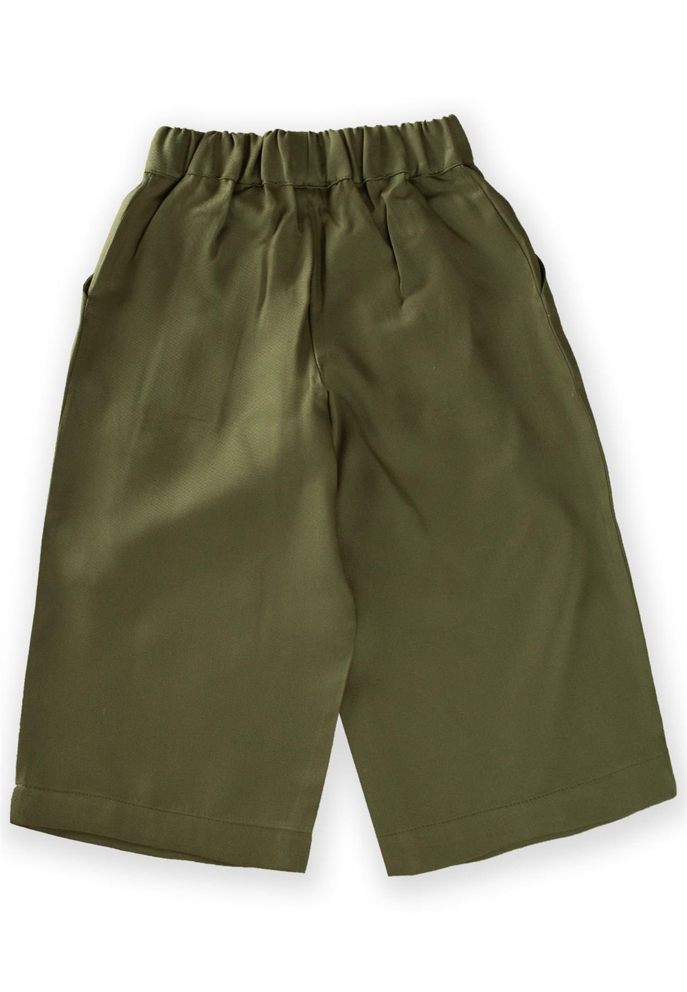 Pileli Bol Pantolon 2-7 Yaş HAKİ YEŞİL