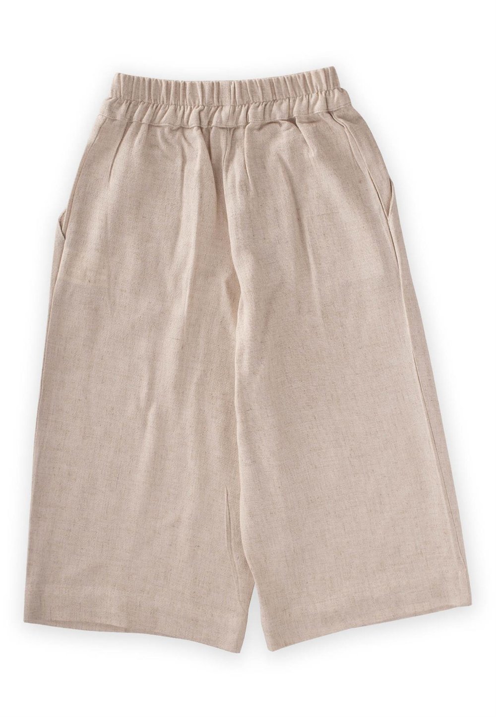 Pileli Bol Pantolon 2-7 Yaş NATUREL