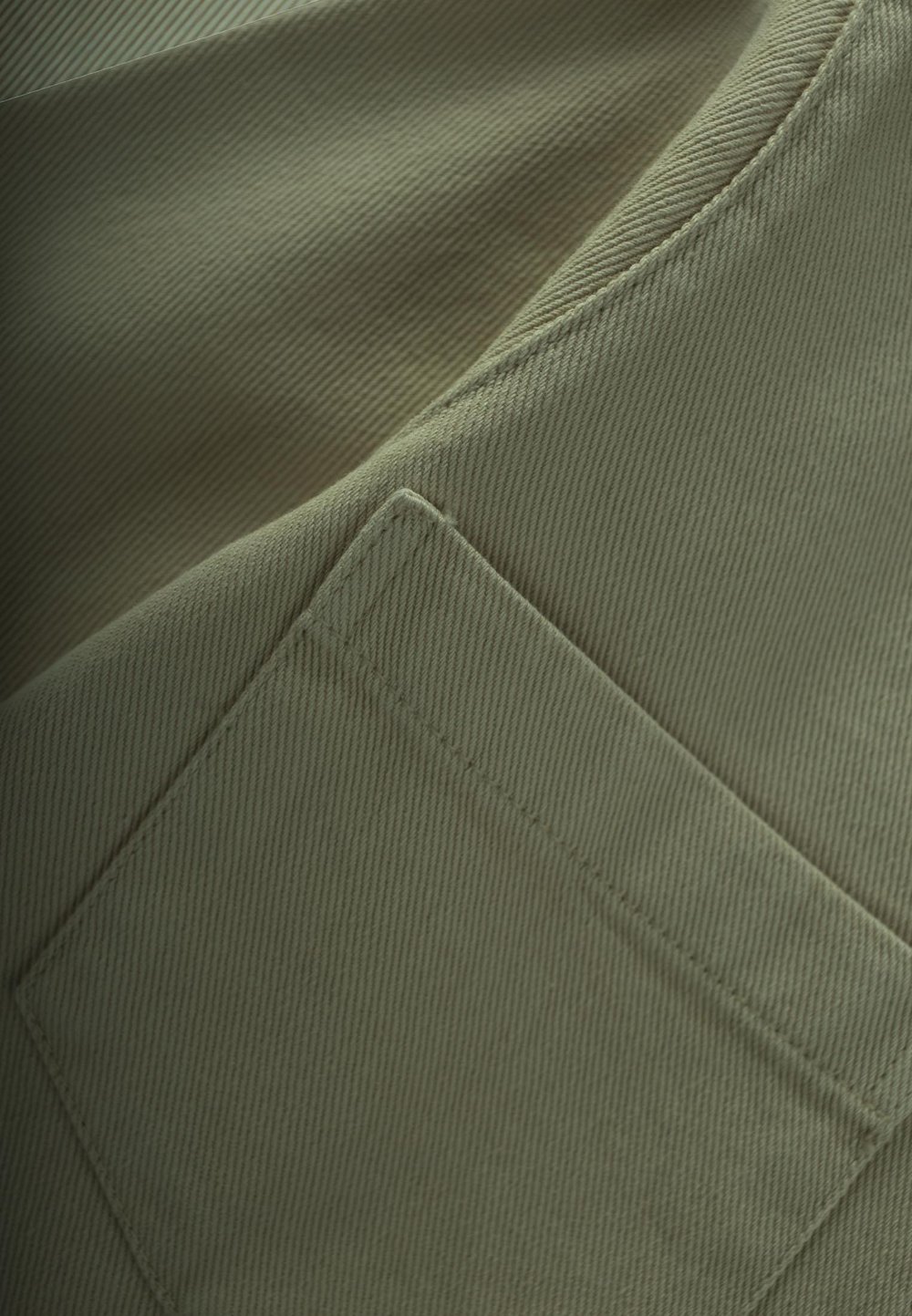 Büyük Çift Cepli Gabardin Ceket 2-7 Yaş Haki Yeşil