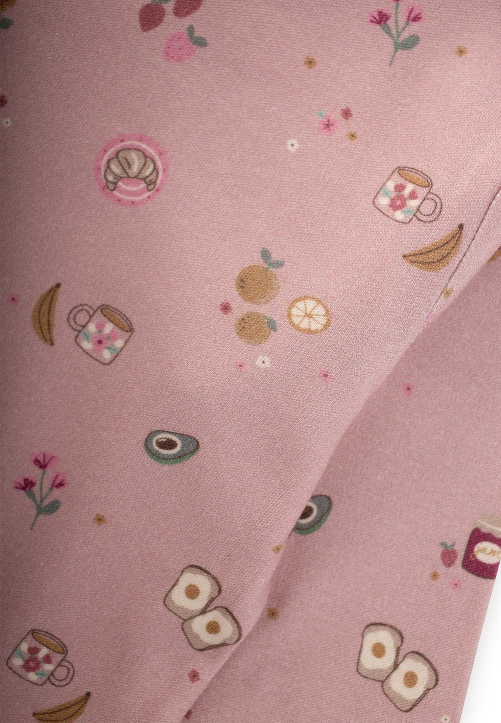 Desenli Mevsimlik Pijama Takım 1-7 Yaş PUDRA PEMBE