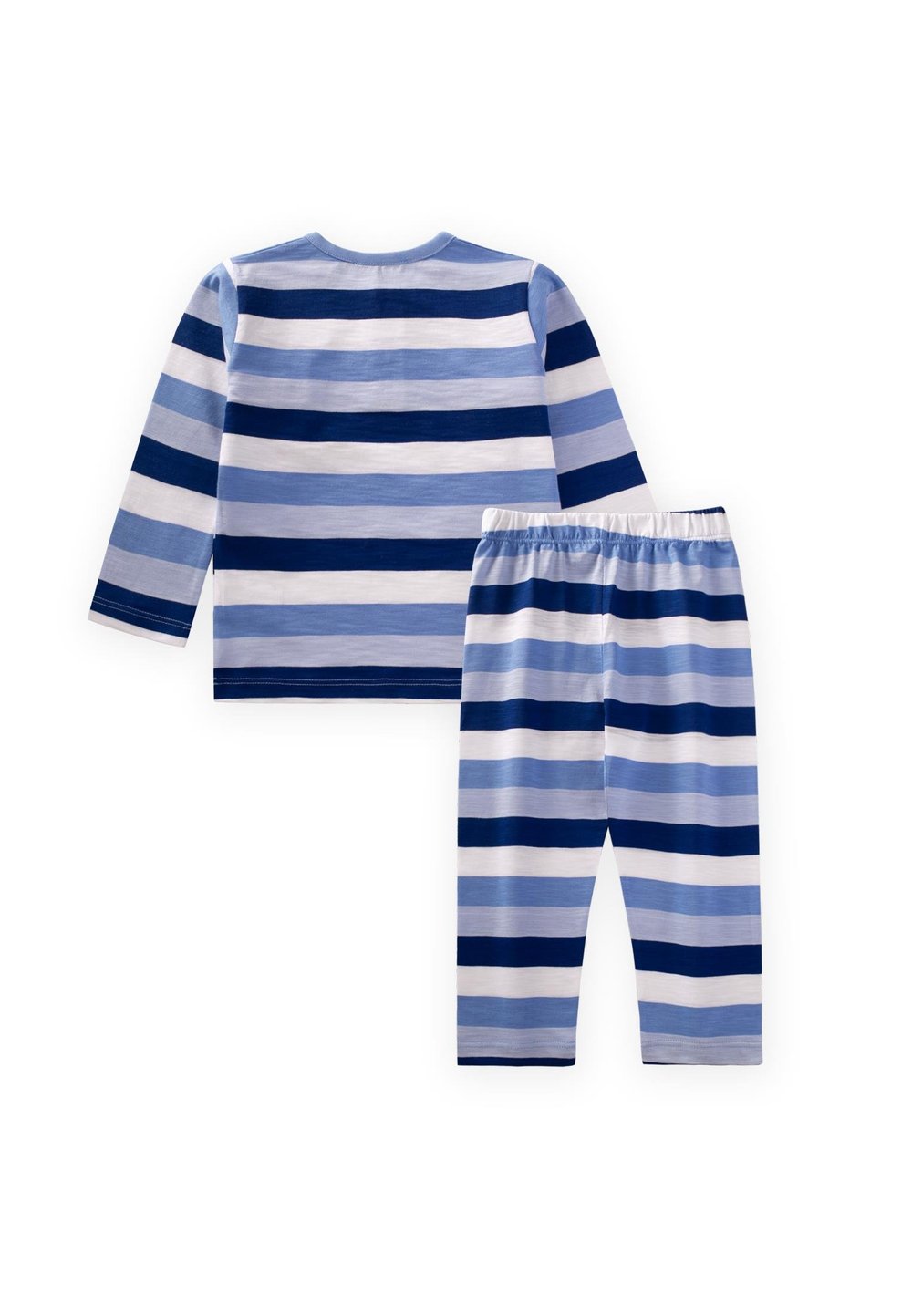 Desenli Pijama Takım 2-9 Yaş Mavi Çizgili