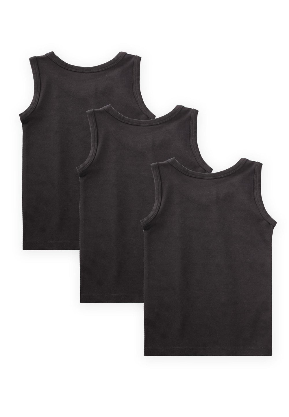 Üçlü Geniş Askılı Atlet Set 2-9 yaş SİYAH