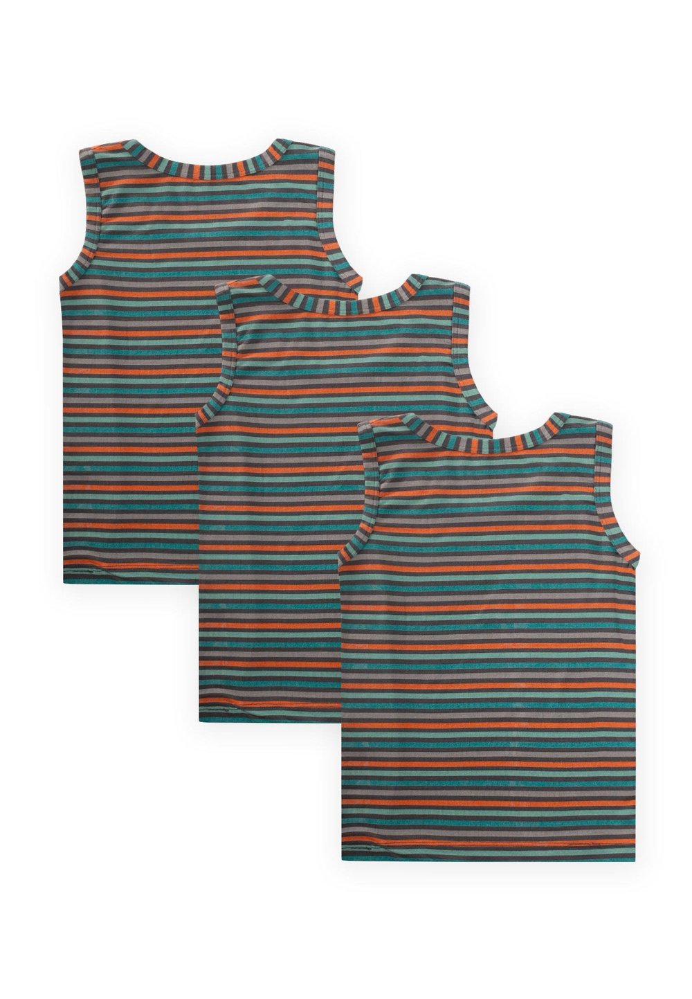 Üçlü Geniş Askılı Atlet Set 2-9 yaş Çizgili