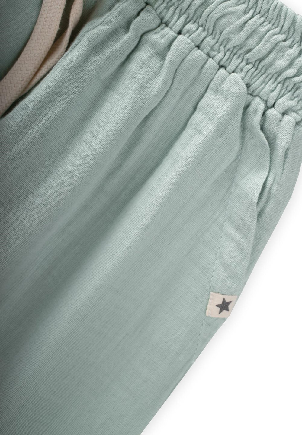 Organik Müslin Pantolon 1-7 Yaş Mint Yeşili