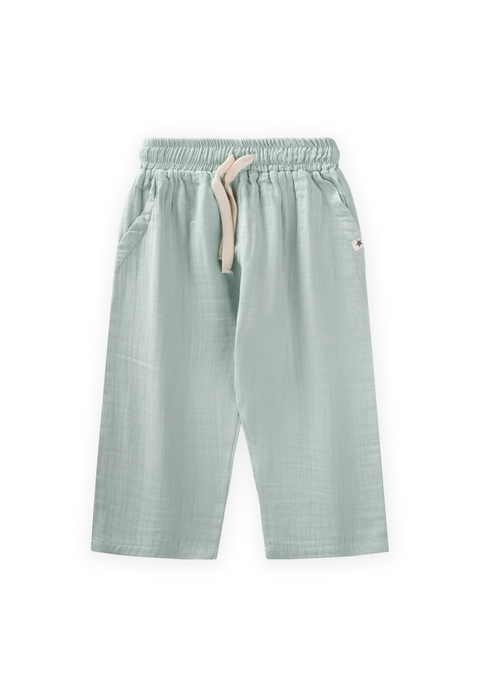 Organik Müslin Pantolon 1-7 Yaş Mint Yeşili