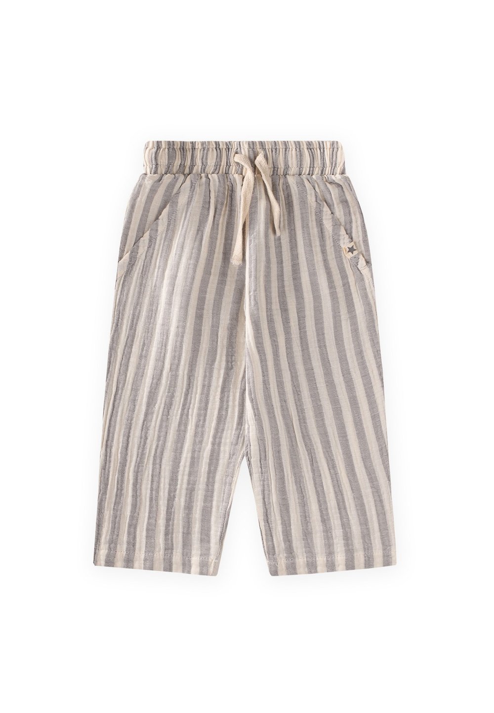 Müslin Pantolon 1-10 Yaş GRİ KLN ÇİZGİ