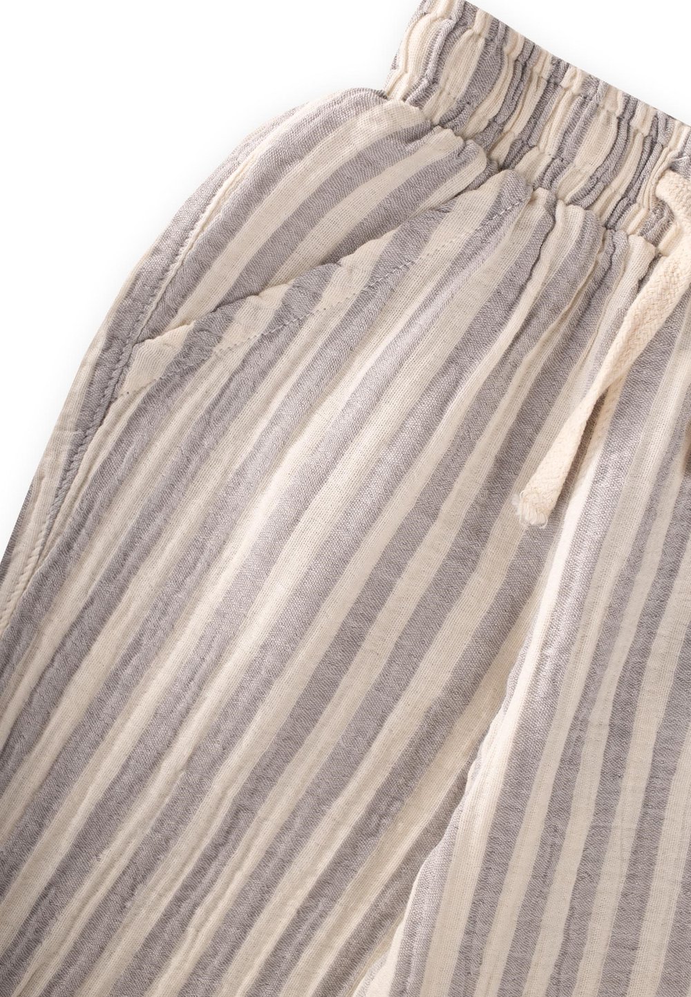 Müslin Pantolon 1-10 Yaş GRİ KLN ÇİZGİ