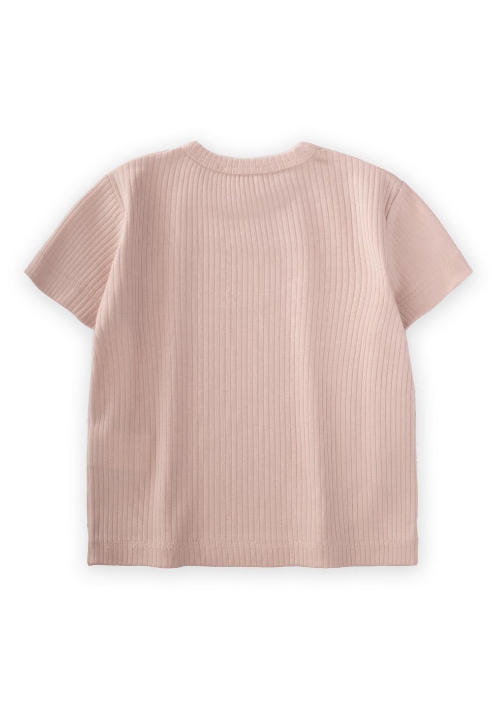 Basic Fitilli T-Shırt 1-5 Yaş PUDRA PEMBE