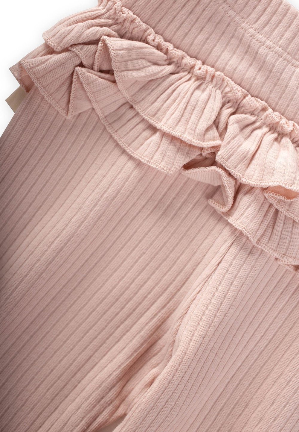 Arkası Fırfırlı Fitilli Tayt 0-3 Yaş PUDRA PEMBE