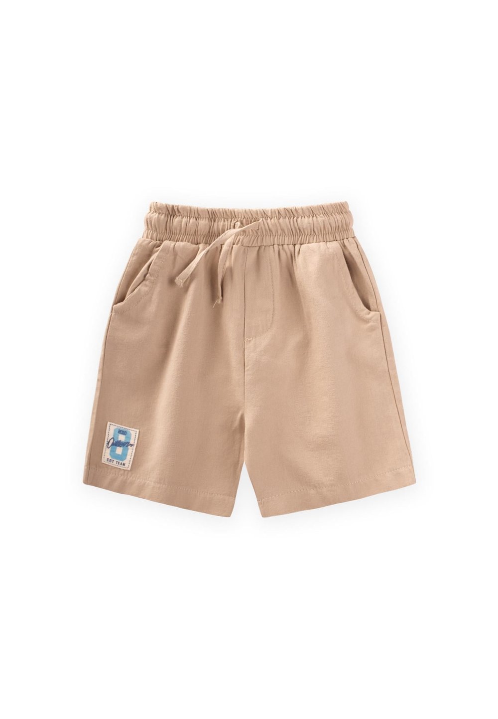 Etiket Detaylı Flanel Kapri 1-7 Yaş Bej