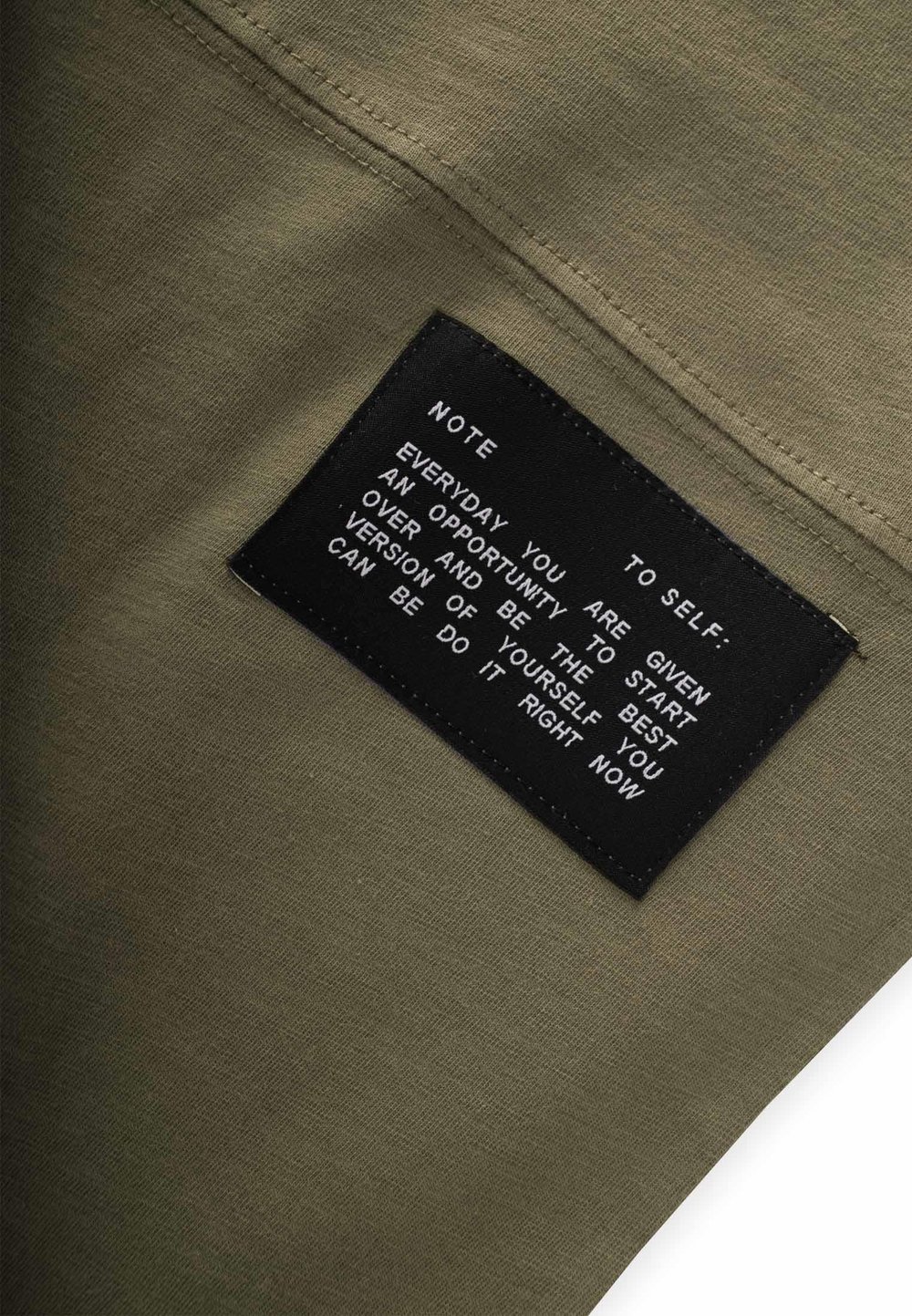 Etiket Detaylı T-Shırt 8-12 Yaş Olive