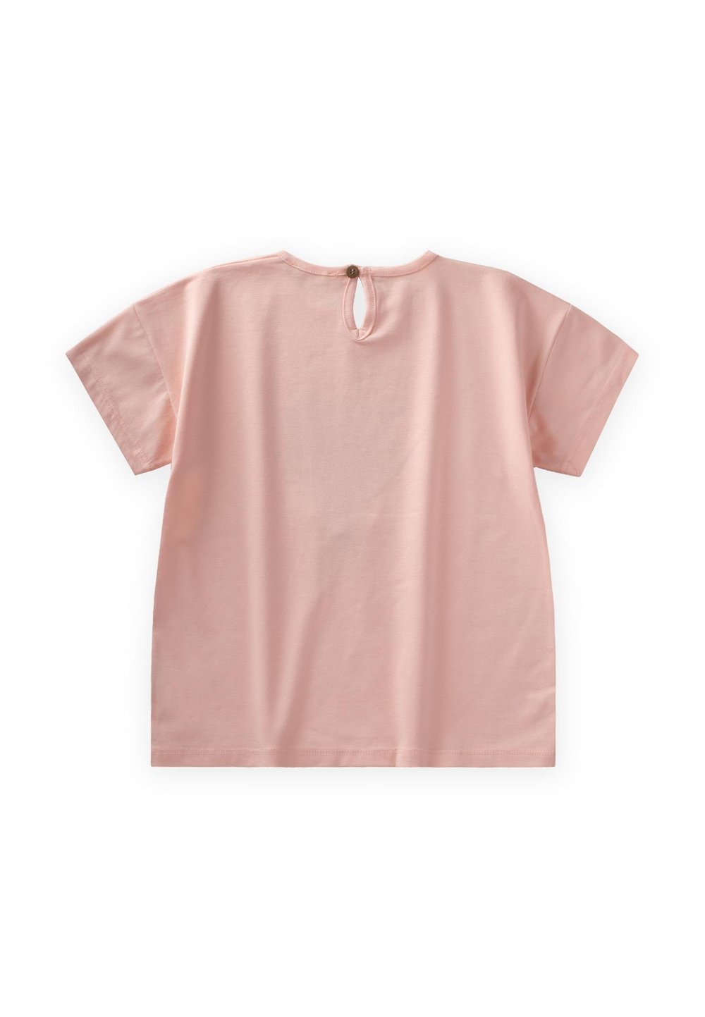 Çiçek Baskılı T-Shırt 8-12 Yaş Pudra Pembe