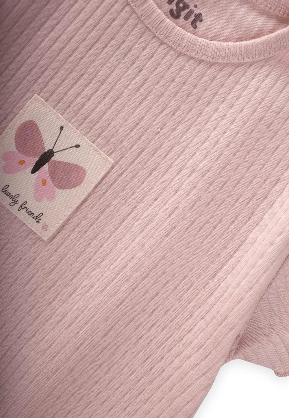 Fitilli Şortlu Takım 1-7 Yaş Pudra Pembe