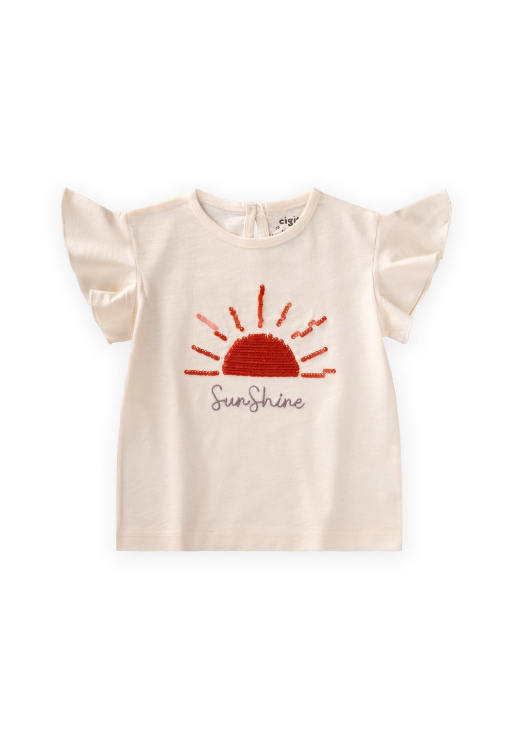 Pullu T-Shirt 1-10 Yaş Ekru