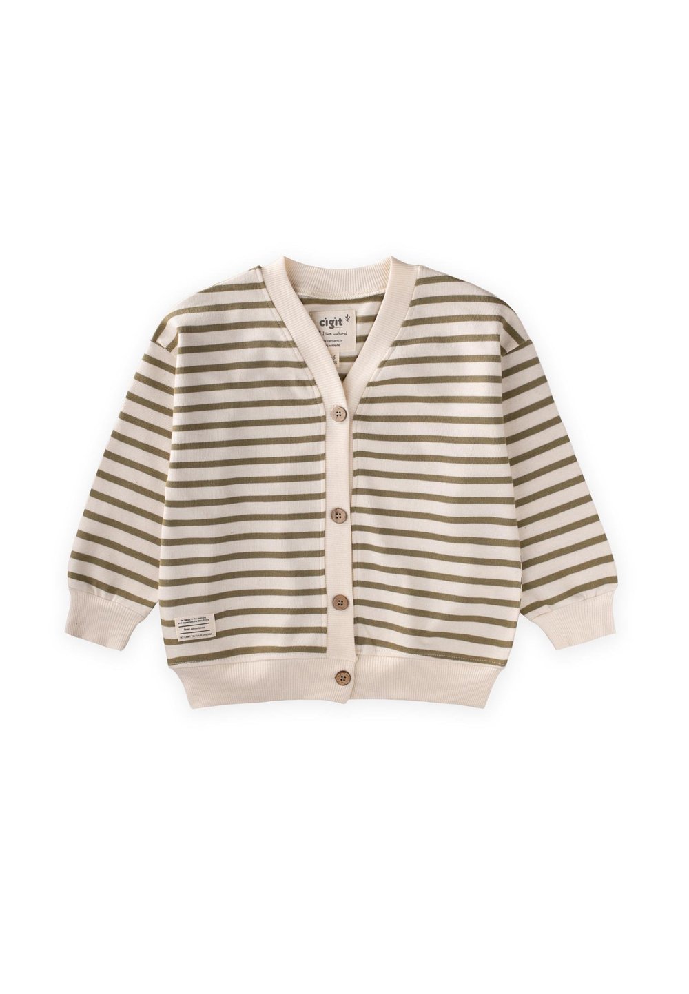 Çizgili Hırka 2-10 Yaş OLİVE