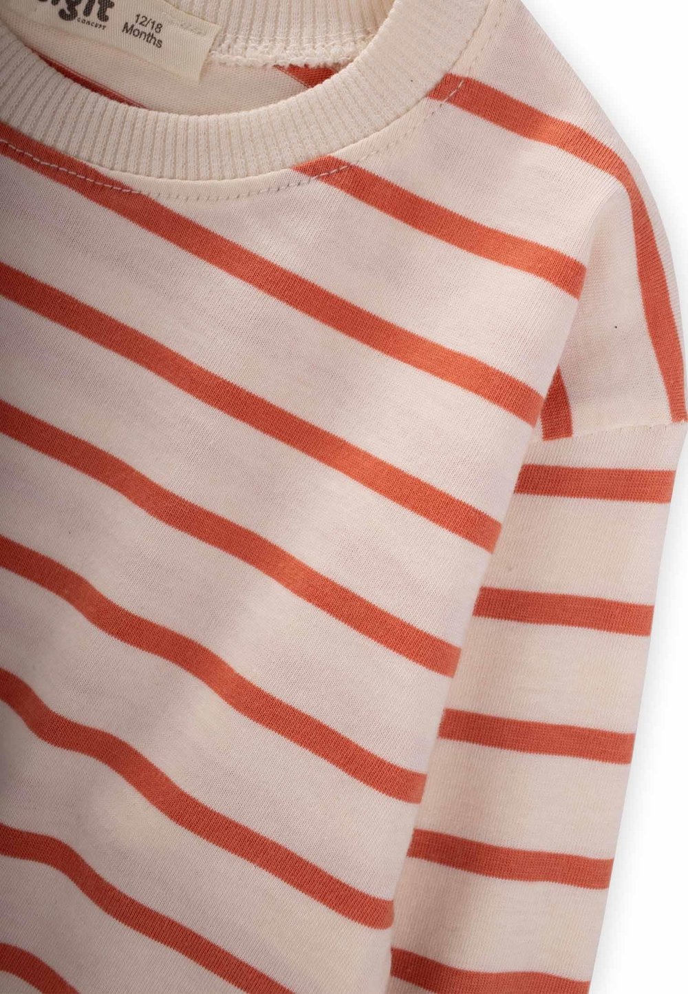 Çizgili Mevsimlik T-Shırt 1-10 Yaş TURUNCU