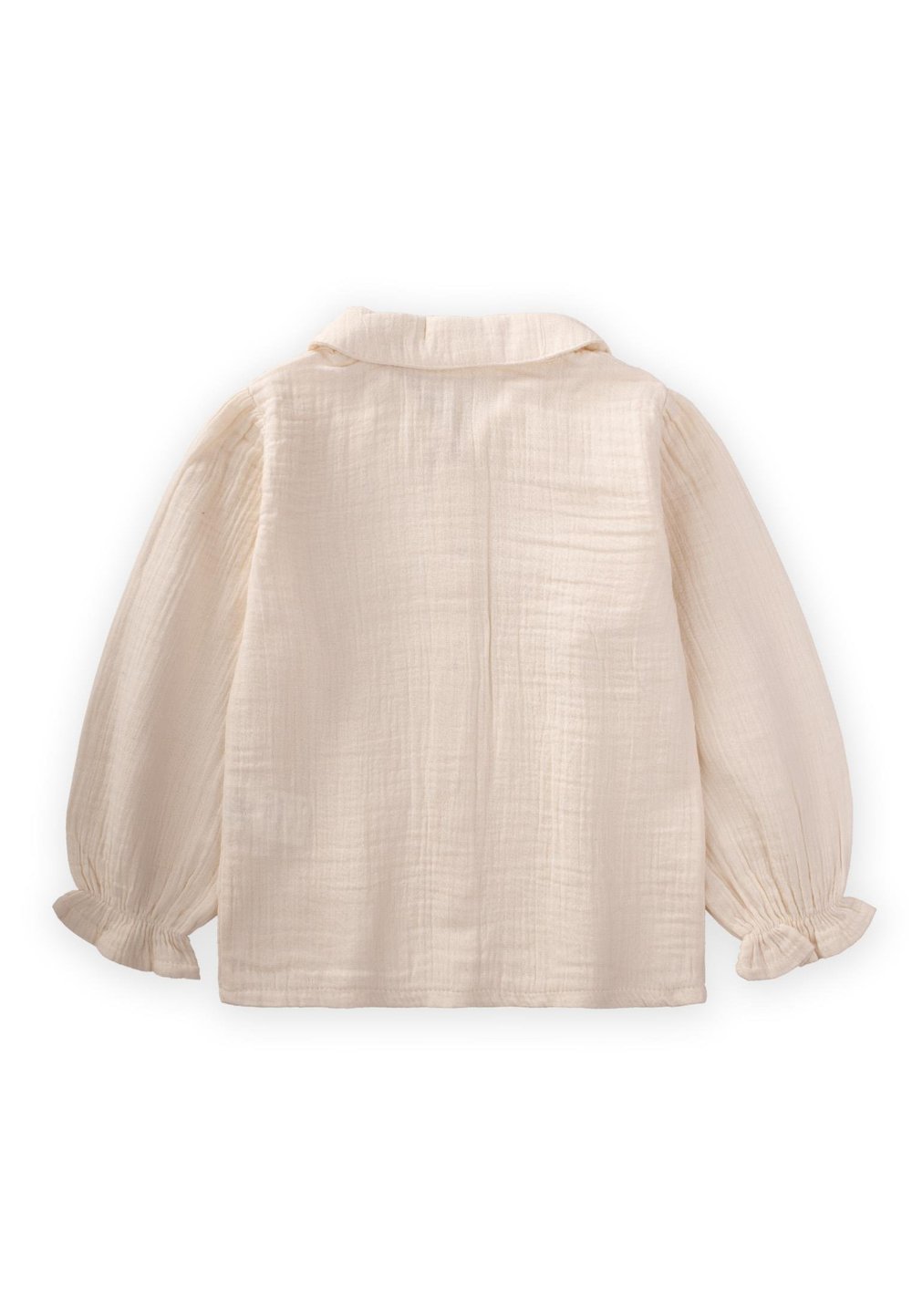 Nakışlı Organik Müslin Gömlek 2-8 Yaş Naturel