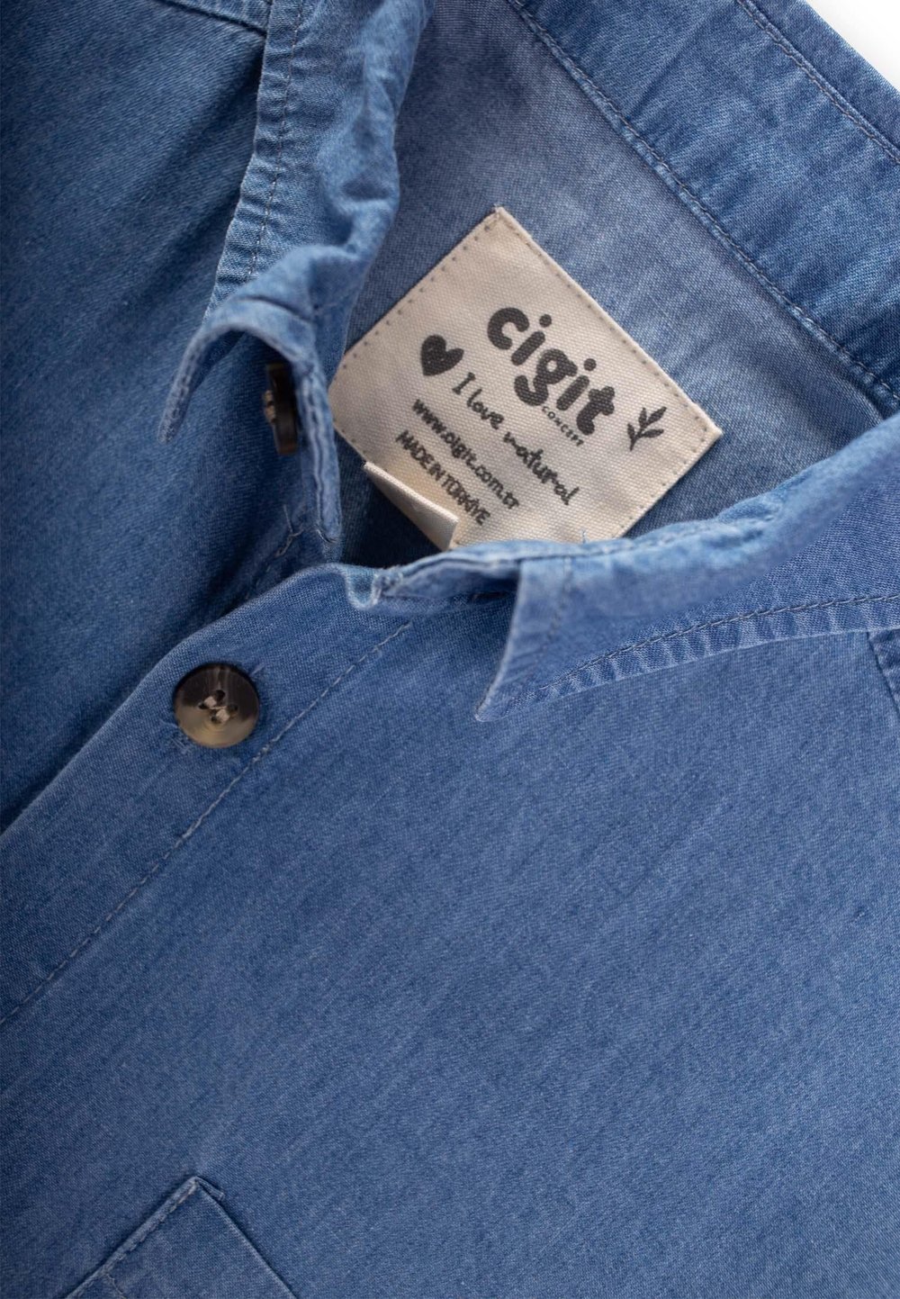 Kot Gömlek 2-8 Yaş MAVİ