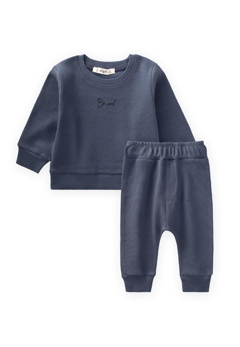 Be Cool Nakışlı Sweatshirt Takım 0-5 Yaş Lacivert