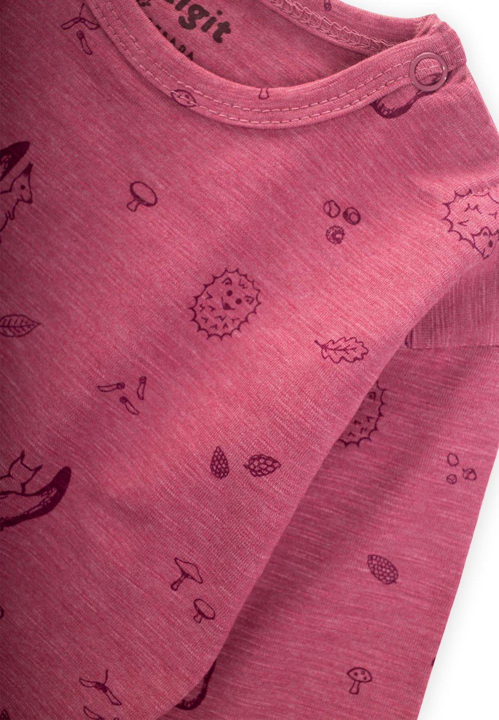 Uzun Kollu Desenli T-Shırt 0-3 Yaş MÜRDÜM