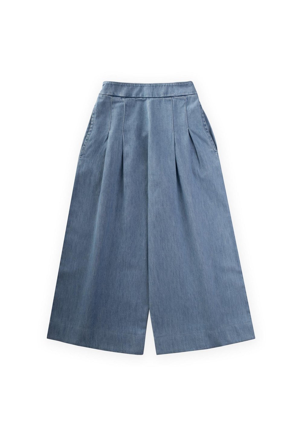 Geniş Paça Kot Pantolon 4-12 Yaş A Mavi