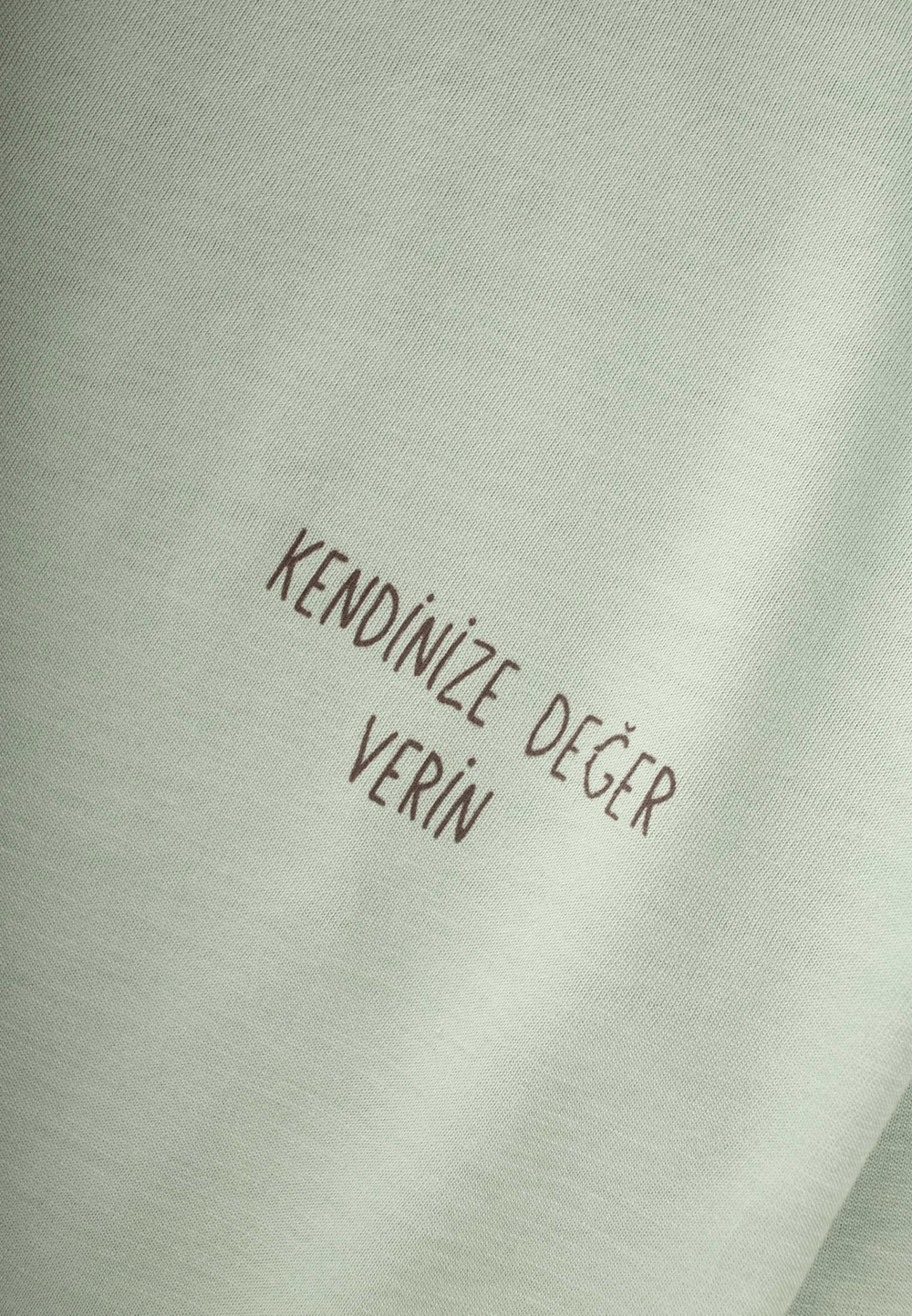 Sloganlı Uzun Kollu T-Shirt 2-10 Yaş Su Yeşili